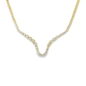 V Shape Diamond Necklace