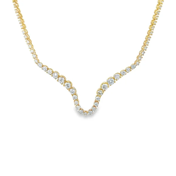 V Shape Diamond Necklace