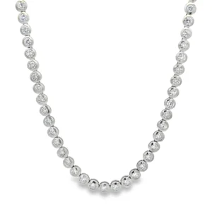 Bezel Diamond Tennis Necklace