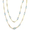 Aquamarine Diamond Station Necklace