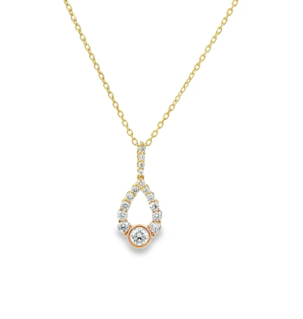 Teardrop Diamond Pendant Necklace