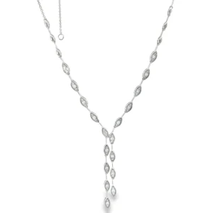 Marquise Station Lariat Necklace