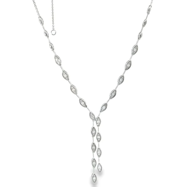 Marquise Station Lariat Necklace