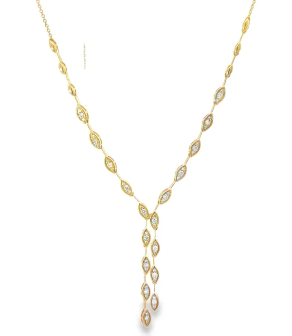 Marquise Station Lariat Necklace