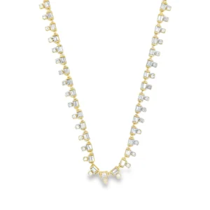 Baguette Diamond Fringe Necklace
