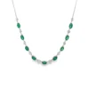 Emerald Diamond Station Necklace