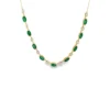 Emerald Diamond Station Necklace