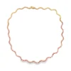 Wavy Gemstone Collar Necklace