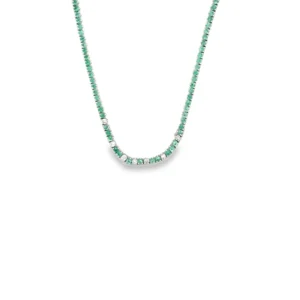 Emerald Diamond Tennis Necklace