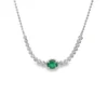 Emerald Diamond Station Necklace