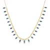 Marquise Gemstone Fringe Necklace