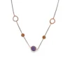 Bezel Round Station Necklace