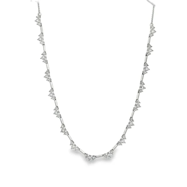 Geometric Diamond Station Necklace
