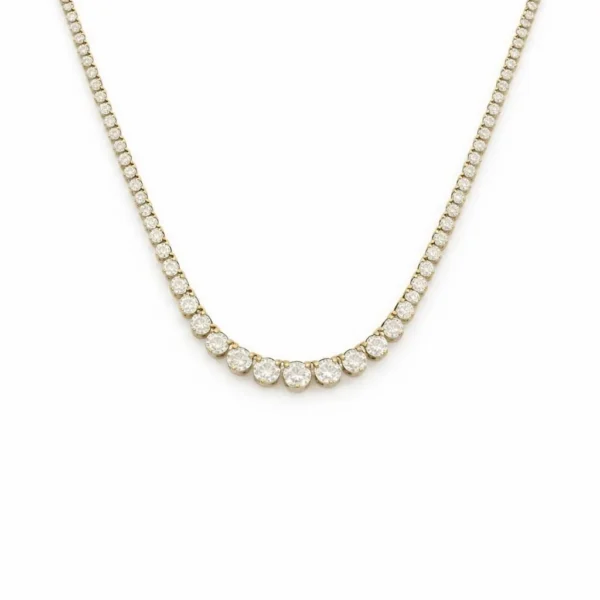 Graduated Diamond Tennis Necklace
