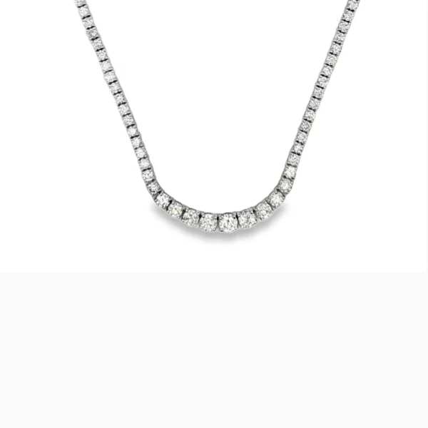 Graduated Diamond Tennis Necklace