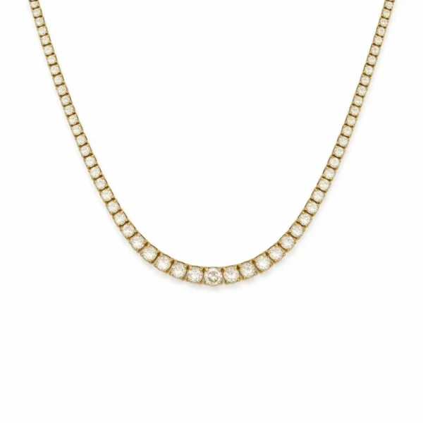 Graduated Diamond Tennis Necklace