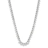 Round Diamond Tennis Necklace