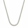 Round Diamond Tennis Necklace