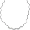 Wavy Diamond Tennis Necklace