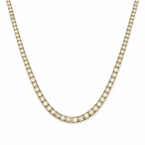Round Diamond Tennis Necklace