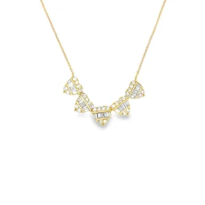 Baguette Diamond Cluster Necklace