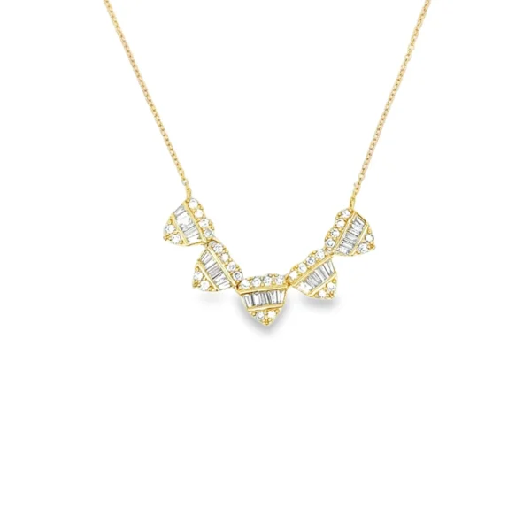 Baguette Diamond Cluster Necklace