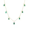 Oval Emerald Station Necklace