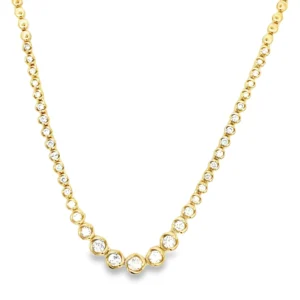 Bezel Diamond Tennis Necklace