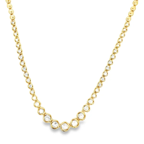 Bezel Diamond Tennis Necklace
