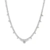 Diamond Cluster Tennis Necklace