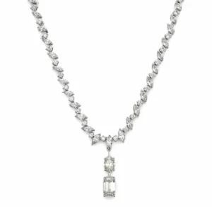 Marquise Drop Diamond Necklace