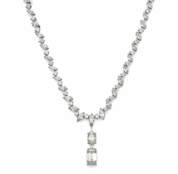 Marquise Drop Diamond Necklace