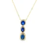 Three Stone Pendant Necklace