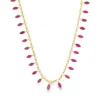 Ruby Fringe Gemstone Necklace