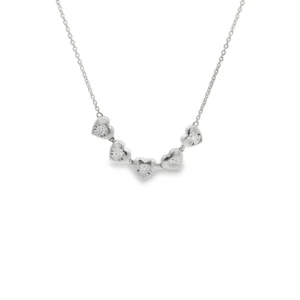 Diamond Heart Station Necklace