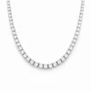 Round Diamond Tennis Necklace