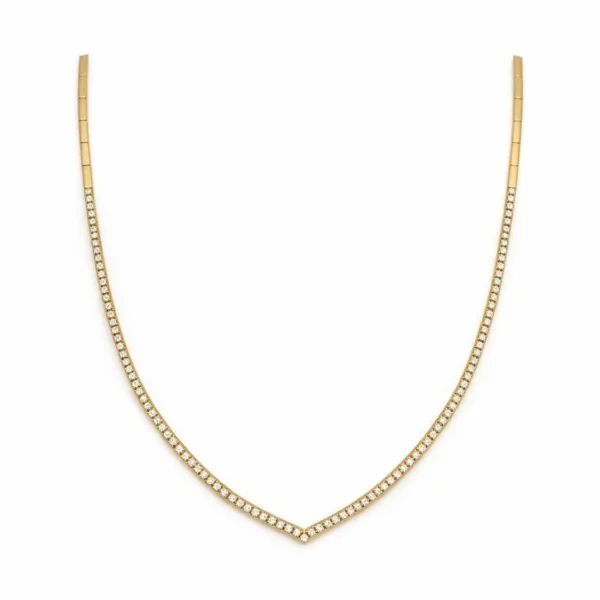 Chevron Diamond Fashion Necklace