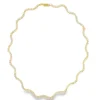 Wavy Diamond Tennis Necklace