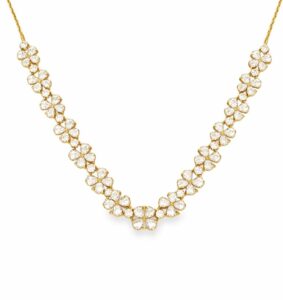 Floral Diamond Cluster Necklace
