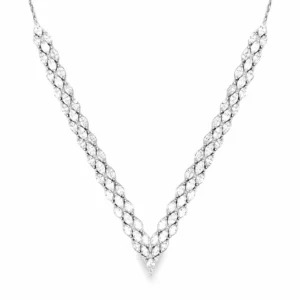 Marquise Diamond Chevron Necklace