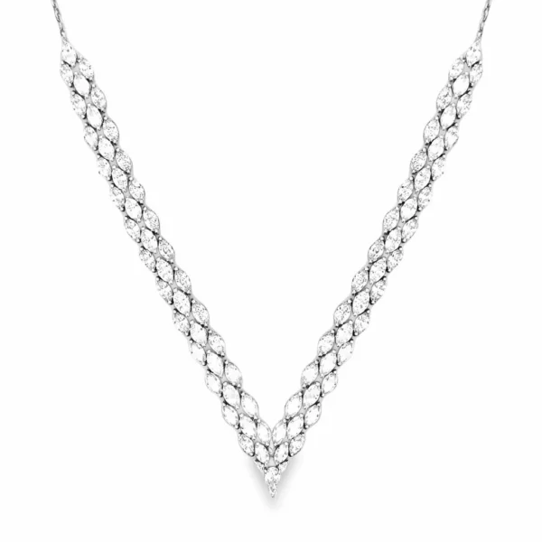 Marquise Diamond Chevron Necklace