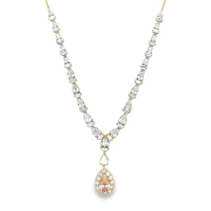 Pear Diamond Drop Necklace