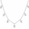 Oval Diamond Dangle Necklace