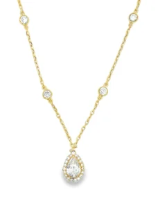 Pear Diamond Pendant Necklace