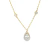 Pear Halo Pendant Necklace