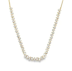 Pear Diamond Tennis Necklace