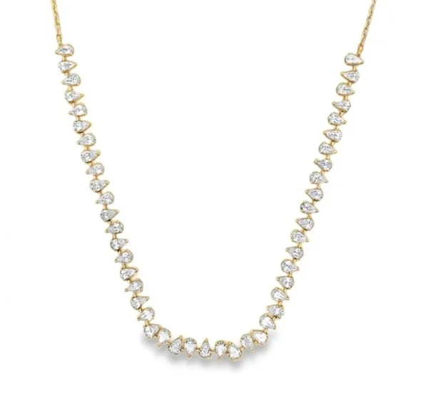 Pear Diamond Tennis Necklace