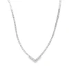Chevron Diamond Tennis Necklace