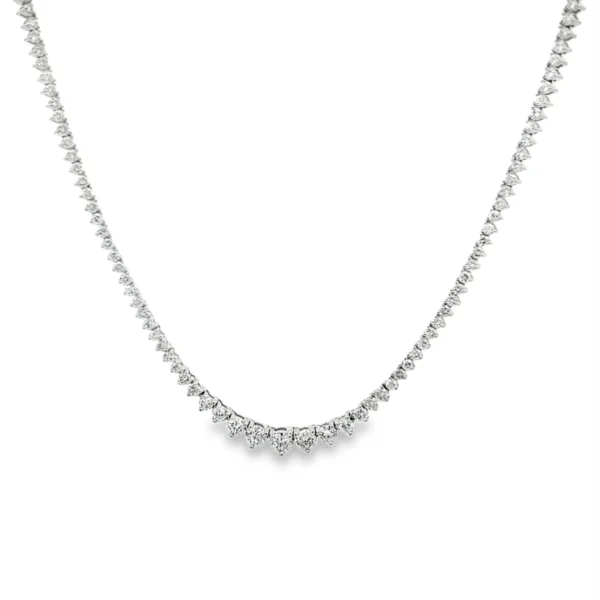 Graduated Diamond Tennis Necklace