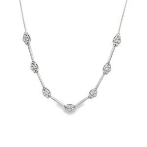 Diamond Cluster Station Necklace